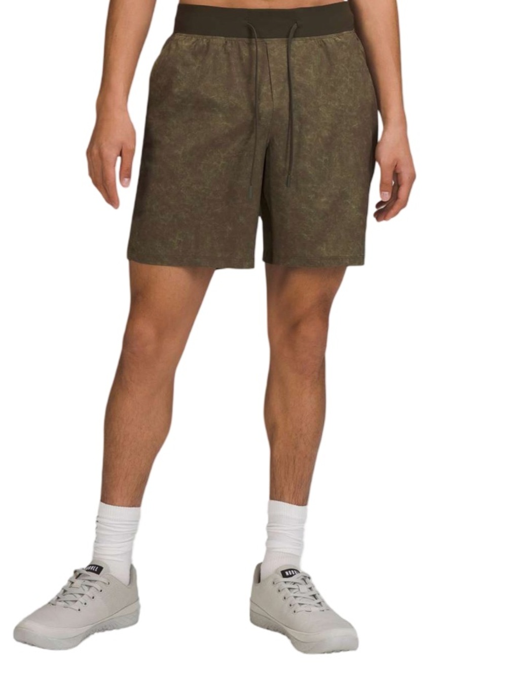 Lululemon Mens T.H.E. Linerless Short 7” Inseam Grave Dust Dark Olive Multi M - Picture 1 of 8
